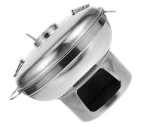 VALICLUD Stainless Steel Portable Hot Pot Cooking Pot for Outdoors and Home | Silver Finish, Double Handles, Heat Resistant Build, Even Heat Transfer, Easy Cleaning, Energy Saving