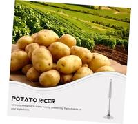 VALICLUD Stainless Steel Potato Masher Heavy Duty Manual Kitchen Tool for Mashed Potatoes Food Garlic Crushing Nutrient-Preserving Handheld Food Press