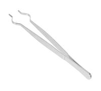 VALICLUD Stainless Steel Test Tube Tweezer High-Temperature Resistant Round Nose Plier with Finger Grip for Secure Laboratory Tube Handling and Chemistry Experiments