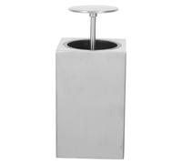 VALICLUD Stainless Steel Toothpick Dispenser Press Holder Portable Travel Toothpick Container with Hygienic Automatic Pop-up Mechanism European Style Square Storage Organizer for Dining