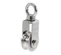 VALICLUD Stainless Steel U-groove Pulley Single Wheel Load Bearing Swivel Towing Pulley for Industrial Lifting Workshop Garage Use and Wear-resistant