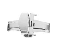 VALICLUD Stainless Steel Watch Clasp Silver Finish Double Push Button Deployment Buckle 20mm Width Sturdy and Secure for Watch Bands