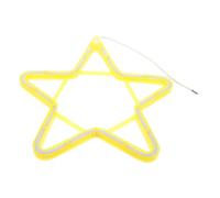 VALICLUD Star Shape LED Neon Light Yellow PVC Decorative Neon Lamp for Bedroom Party Atmosphere Outdoor Wall Decoration Festive Warm Glow for Christmas Wedding Anniversary