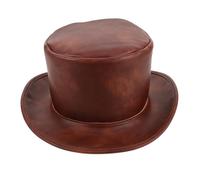 VALICLUD Steampunk Top Hat for Unisex Durable PU Medieval Knight Costume Accessory Unique for Cosplay Themed Parties Versatile Easy to Clean Fashion Prop