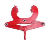 VALICLUD Steel Pallet Grabber Clamp Heavy Duty Pallet Pulling Scissor for Industrial Material Handling and Unloading Labor-Saving in Red Suitable for Warehouses and Shipping