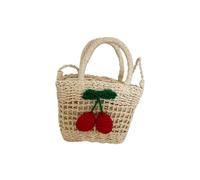 VALICLUD Straw Weaving Crossbody Bag with Shoulder Strap Camping Storage Pouch for Outdoor Activities Fashion Handbag for Beige