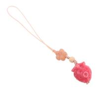 VALICLUD Strawberry Phone Charm Pendant with Natural Nut Carving, Pink | Cute Fruit Style, Easy Attachment for Purses and Lanyard-hole Cases, Gift-ready Daily Accessory