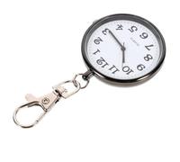 VALICLUD Student Pocket Watch Large Numbers Hanging Quartz Nurses Fob Watch Zinc Alloy Useful for Medical Timing Black 8X4CM