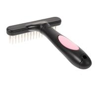 VALICLUD Sturdy Horse Hair Grooming Brush with Steel Metal Comb and Plastic Handle, Small Portable Pet Hair Removal Rake Suitable for Domestic Animals, Prevents Deformation and Waterproof