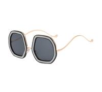 VALICLUD Stylish Oversized Women Sunglasses Lightweight Plastic and Metal Frame with Sun Protection for Photo Shoot and Birthday Summer Outdoor Use