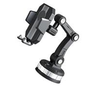 VALICLUD Suction Cup Phone Holder Car Navigation Stand Abs Material Non-shaking Design Preserved Charging Port Black Car Dashboard Windshield Mount for Driving