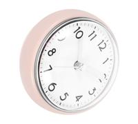 VALICLUD Suction Cup Wall Clock for Bathroom and Kitchen Non Ticking Decorative Analog Display Space Saving Wall Mounted Design for Tiles and Mirrors Gray and White Finish