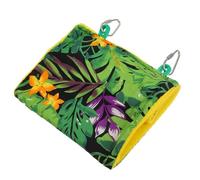 VALICLUD Summer Sunshade Bird Nest Hammock for Small Birds and Parrots Tropical Rainforest Printed Cloth Hanging Bed Offering Secure and Comfortable Resting Spot That to Stay in High