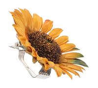 VALICLUD Sunflower Curtain Tieback Clip No-drill Decorative Flower Drapery Holdback Buckle Reusable Curtain Binding Clamp for Home Window Treatment