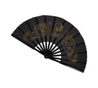 VALICLUD Tai Chi Hand Held Folding Fan for Dance Performance and Practice Training, Cloth and Plastic Material with Vintage Elegant Appearance, Enhancing Body Flexibility and Coordination