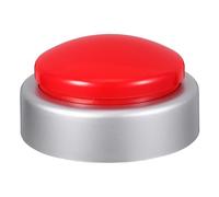 VALICLUD Talking Clock for Blind and Visually Impaired Voice Announcement of Date and Day Week for Seniors and Memory-Challenged Individuals Simple Button Control Red and Silver Design