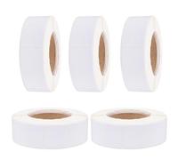 VALICLUD Target Repairing Stickers Square Shape 5 Rolls White Self-adhesive Coated Paper Labels Easy to Peel off Target Board for Outdoor Practice