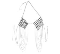 VALICLUD Tassels Chain Jewelry Silver Body Chain for Bikini Outfits Eye Catching Accessory for Beach Parties Nightclubs and Special Occasions Chic Design to Enhance Your Style