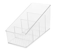 VALICLUD Tea Bag Organizer Box with Compartments for Sugar Packets and Tea Bags Compact and Lightweight Storage for Cabinet Bar Countertop Sleek Minimalist Design and Space-Saving Holder