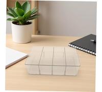 VALICLUD Tea Bag Organizer Box with Divided Compartments Plastic Storage for Tea Bags Coffee Condiments and Small Kitchen Essentials Compact and Stylish Countertop Organizer for Home and