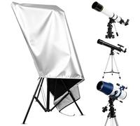VALICLUD Telescope Cover Protective Telescope Cover 210d Oxford Cloth Sun-Proof Waterproof with Elastic Ropes Outdoor Use Silver 58.95x33.41x0.04inch