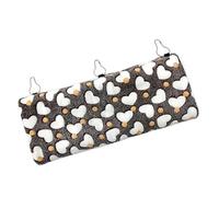 VALICLUD Thickened Cotton Warm Hammock Bed for Hamsters Squirrels and Chinchillas, Comfortable Four Seasons Pet Sleeping Nest Hanging Design in Heart Brown