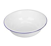 VALICLUD Thickened Vintage Enamelware Basin Large Mixing Bowl for Kitchen Pure White Wash Basin for Vegetables Face Washing Laundry Easy to Clean Multipurpose Enamel Dinner Plate