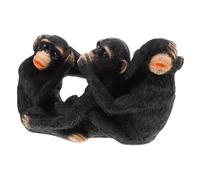 VALICLUD Three No Monkey Ornaments Resin Cute Figurine Animal Sculptures for Desk Shelf Living Home Decor Hear No Evil Statues