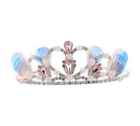 VALICLUD Tiara Halloween Costumes Mermaids Headband for Mermaid Costume Ocean Theme Pearl Tiara Halloween Party Hair Hoop for Party Alloy Silver
