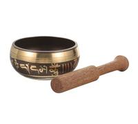 VALICLUD Tibetan Singing Bowl Copper Meditation Accessories with Wooden Mallet for Yoga Mindfulness and Handcrafted Prayer Sound Bowl for Buddhist Worship and Relaxation