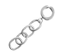 VALICLUD Titanium Steel Hip Hop Chain Ear Clip Earrings Unisex Non Pierced Jewelry for Men Women Stylish Party Wedding Accessory Single