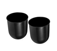 VALICLUD Toilet Brush Holder and Plastic Toilet Brush Cup Set 2pcs Storage Holder for Household Black Round Base 86x100mm