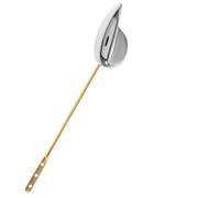 VALICLUD Toilet Handle Brass Toilet Tank Flush Lever Replacement, Silver, Easy Install, Home Bathroom Use and Elderly