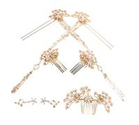 VALICLUD Traditional Chinese Bridal Pearl Hairpins Durable Wedding Hair Accessories for Hanfu and Wedding Party with Symbolic Fortune Motifs