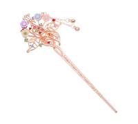 VALICLUD Traditional Chinese Hairpin Hand Embroidered Tassels and Flowers Japanese Headress Chinese Style Hair Accessories Peacock Design for Brides