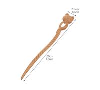 VALICLUD Traditional Chinese Wooden Hair Stick for Long Hair Lightweight Carved Green Sandalwood Hairpin with Phoenix Design for Women Everyday and Formal Wear