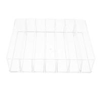 VALICLUD Transparent Eyeshadow Palette Organizer with Compartments Acrylic Cosmetic Storage Box for Makeup Skincare Lipstick Compact Blush Holder Small Space-saving Design for Vanity and