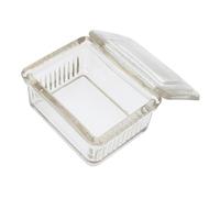 VALICLUD Transparent Glass Coplin Staining Jar Laboratory Staining Tank for Microscope Slides Flat Flask for Histology Easy-clean Scientific Research Equipment