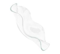 VALICLUD Transparent Glass Wavy Replacement Dish for Wax Melt Warmers Sturdy Essential Oil Aromatherapy Tray with Stylish Wave Design Compact and Modern Glass Oil Warmer Base