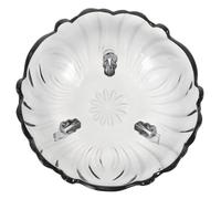 VALICLUD Transparent Petal Design Fruit Plate Bowl Food Grade Glass Snack Tray for Kitchen Countertop Salad and Fruit Storage Holder with Large Opening Creative Serving Dish for Home and