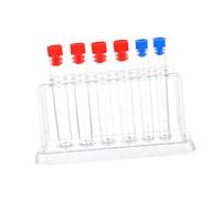 VALICLUD Transparent Plastic Test Tube Holder Rack for Laboratory Use Lightweight Storage Stand for Chemistry Experiments and Student Science Lessons Space-saving Test Tubes Random Color