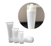 VALICLUD Travel Cosmetic Bottles Set 4pcs (10ml, 15ml, 20ml, 30ml Matte Caps) Refillable Empty Lotion, Hand Cream and Facial Cream Containers for Travel Toiletries