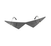 VALICLUD Triangle Sunglasses Frameless Eyeglasses Rimless Pointy Glasses Men Party Prom Sunglasses Wacky Party Eyewear for Women and Men Photo Props