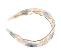VALICLUD Tulle Embroidery Headband for Women Wide Boho Hair Accessory Floral Flower Headpiece Comfortable Fit Stylish Ethnic Design for Versatile Hairstyles and Everyday Wear
