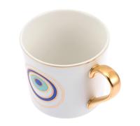 VALICLUD Turkish Eye Ceramic Milk Mug Hand Painted Porcelain Coffee Cup for Tea Latte Juice Lightweight Decorative Beverage Cup for Home Office Restaurant Use