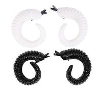 VALICLUD Two Pairs of Sheep Horns Hairclip Unique Sheep Horns Hairpin Cosplay Accessory for Halloween Parties and Costumes Black White Styles Included