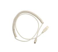 VALICLUD Type-c Mechanical Keyboard Coiled USB Cable Thickened Braided Connector Wire for Gaming Keyboards, Light Grey Spiral Data Cord Suitable for Computer Accessories