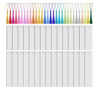 VALICLUD Unfinished Hanging Tags and Blank Hangtags with Tassels, Density Board Material, Can Be Strung up Or Laid Flat, for Dance Or Party Decoration