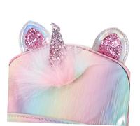 VALICLUD Unicorn Plush Backpack for Shoulder Strap PU Oxford Cloth Preschool School Bag for Travel Camping Shopping Random Color
