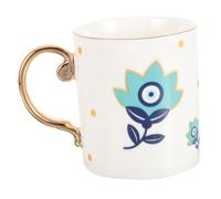 VALICLUD Unique Evil Eye Ceramic Coffee Cup Espresso Mug with Saucer Practical Turkish Design for Home Office and Dessert Shop Use